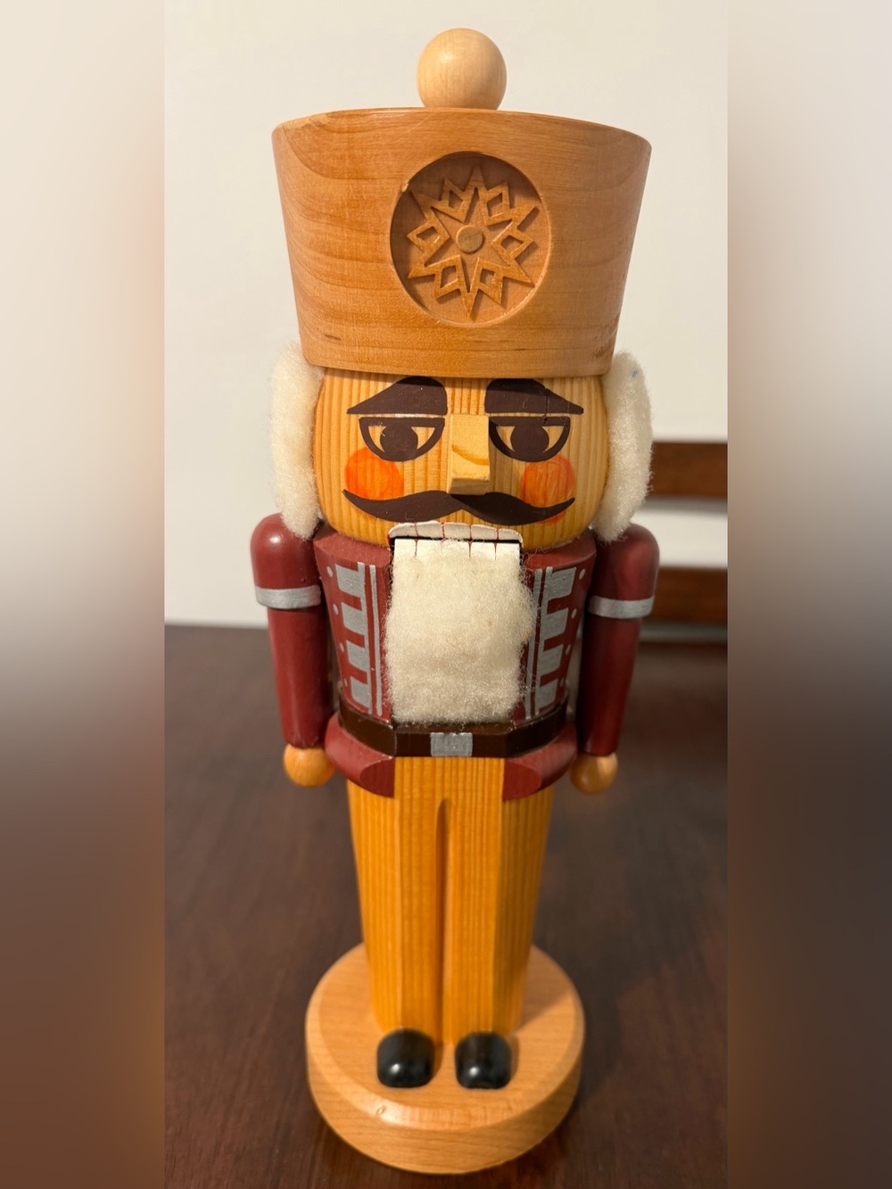 Vintage original erzgebirge German Wooden Red Coat nutcracker